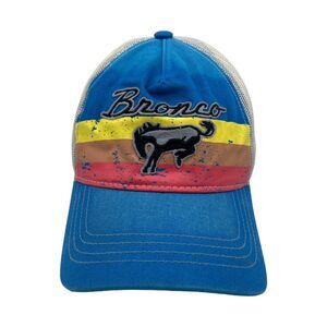 FORD BRONCO RETRO LOGO Officially Licensed Blue Snapback Hat
